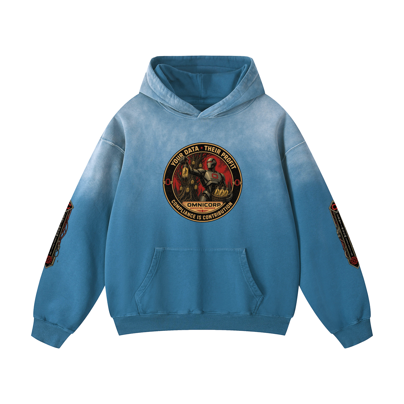 HUMAN DATA | Cyberpunk Oversized Heavyweight Hoodie