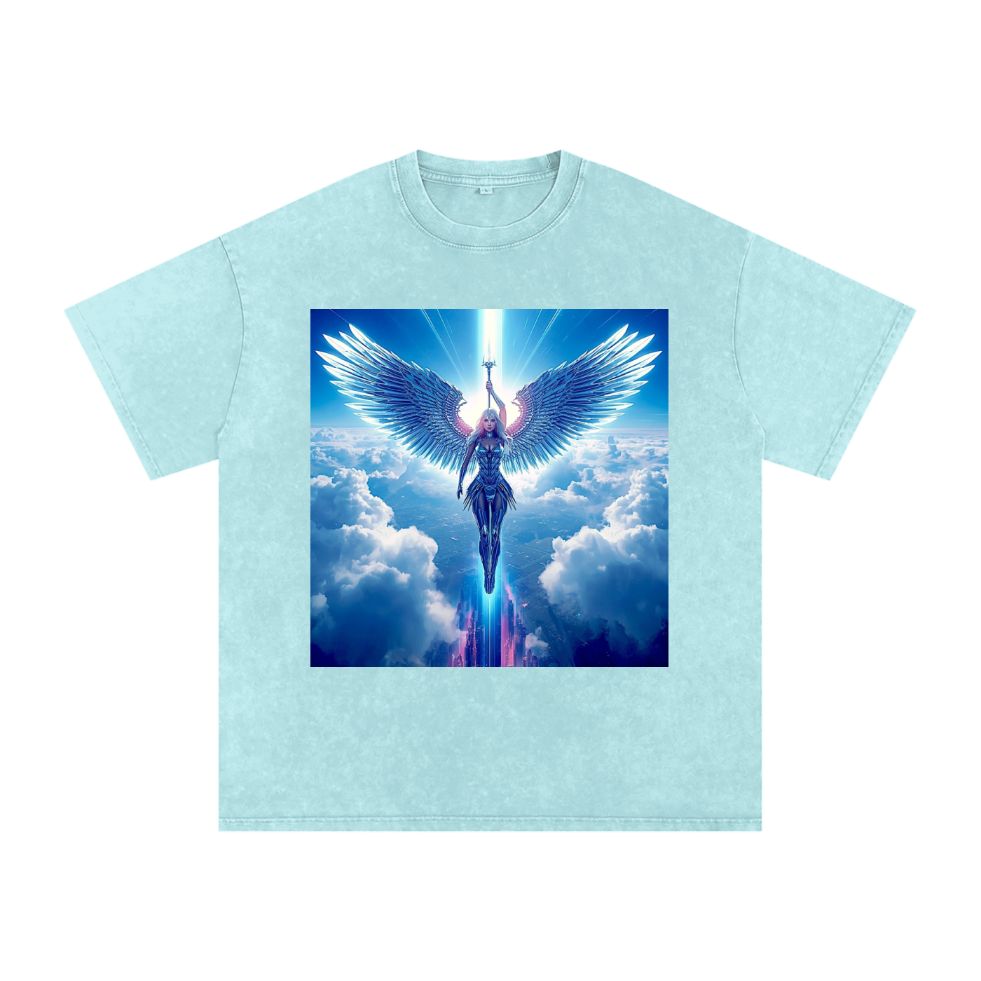 Snow Washed Oversized Cotton T-Shirt
