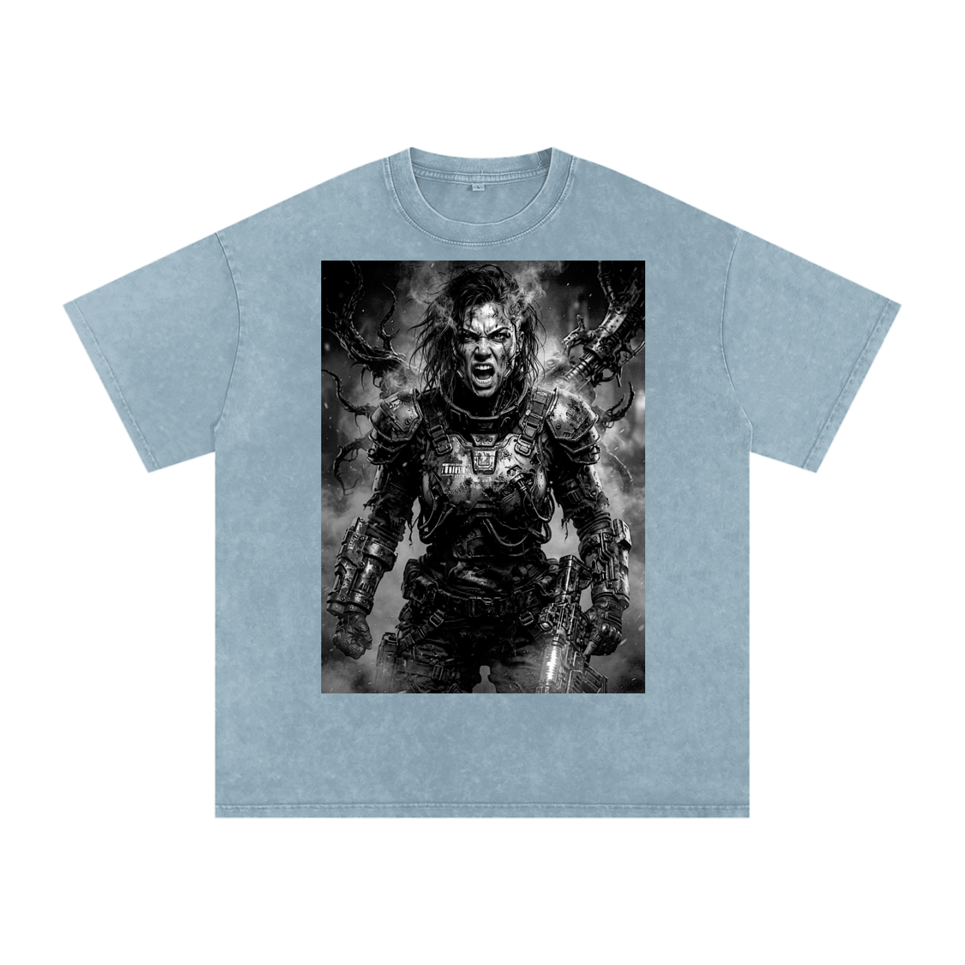 Snow Washed Oversized Cotton T-Shirt