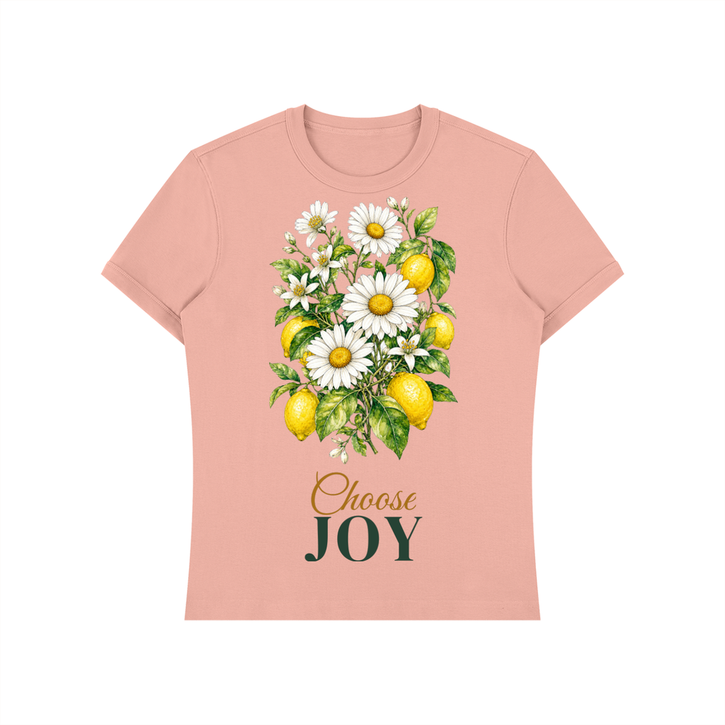 Choose Joy Shirt | Daisy Lemon Watercolor Graphic Tee for Women