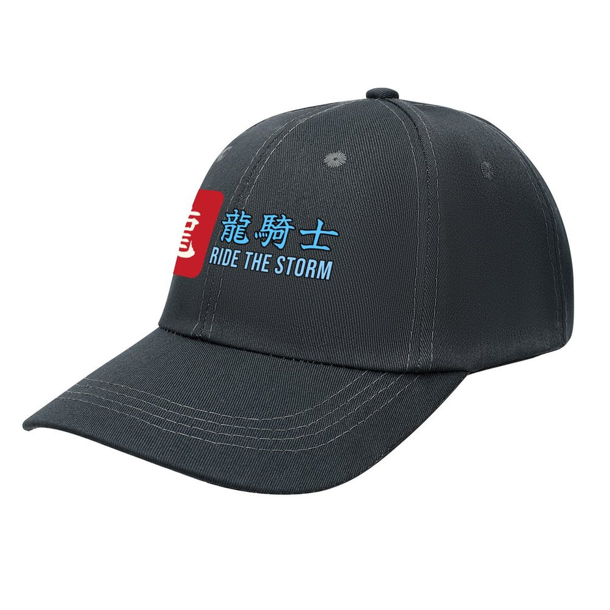 Ride the Storm Samurai Cap | Dragon Rider Ryu Kishi Kanji Baseball Hat, Japanese Streetwear Dad Hat