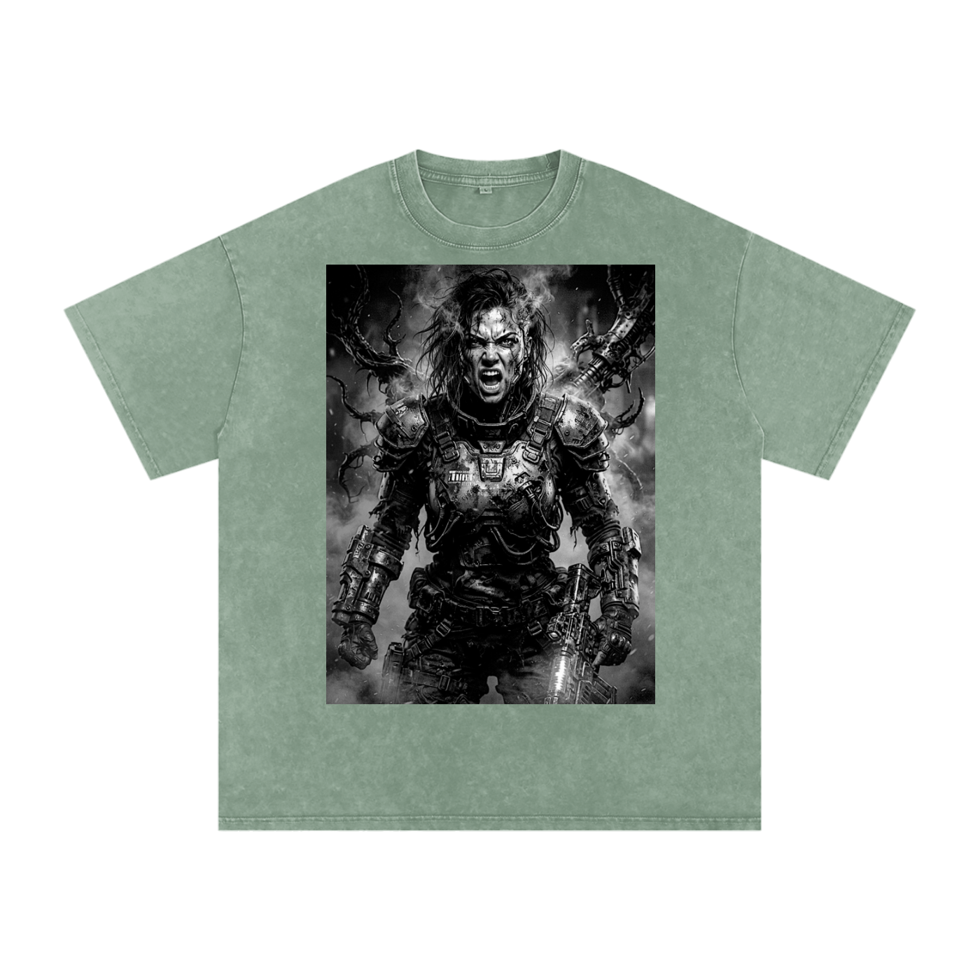 Snow Washed Oversized Cotton T-Shirt