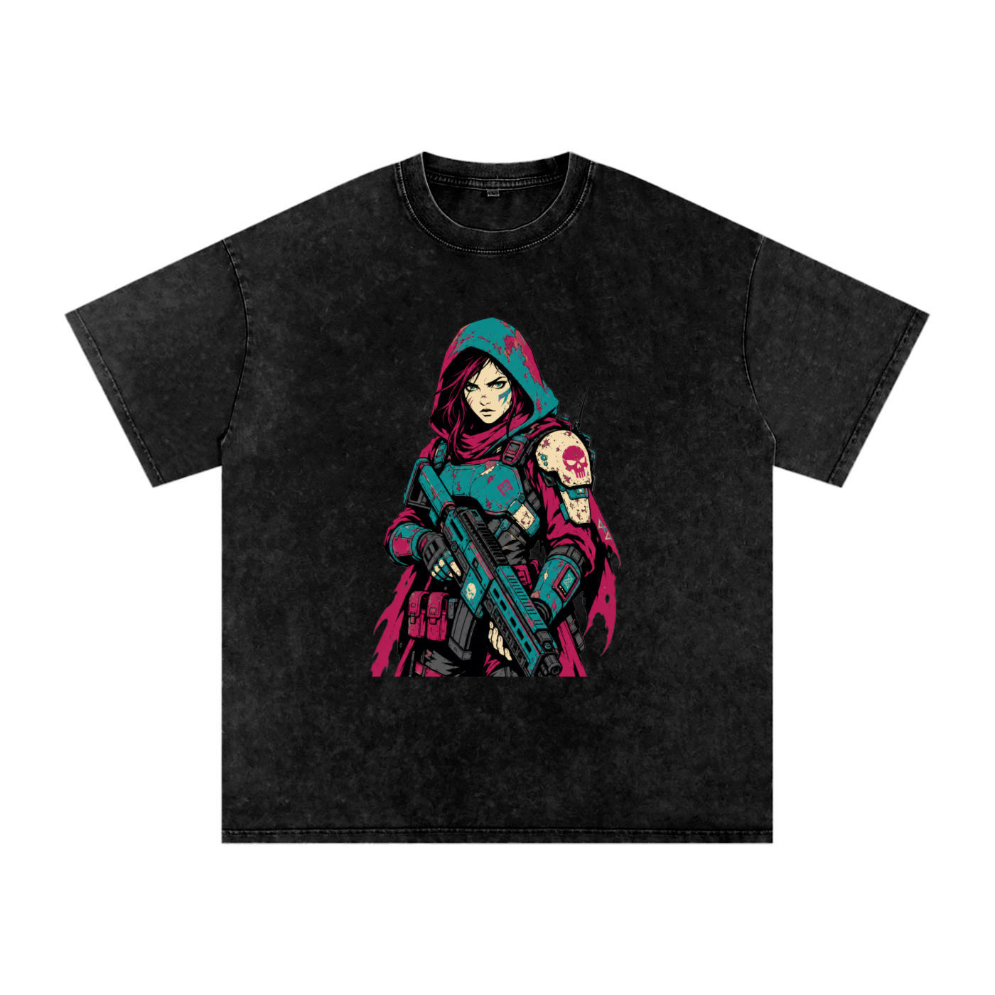 Snow Washed Oversized Cotton T-Shirt