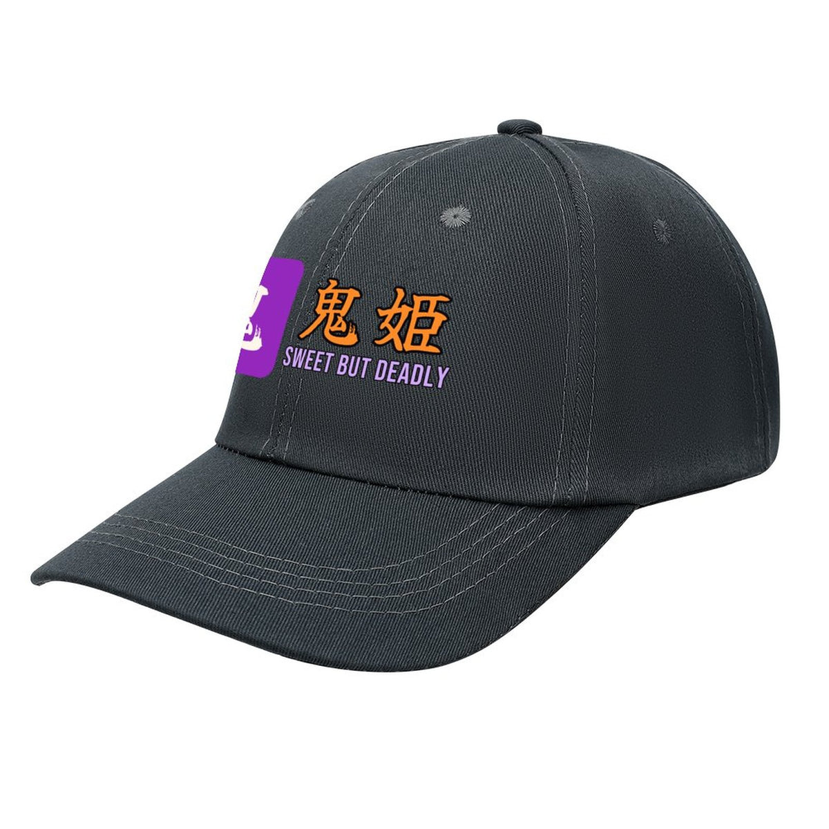 Sweet But Deadly Samurai Cap | Oni-Hime Demon Princess Kanji Baseball Hat, Japanese Streetwear Dad Hat