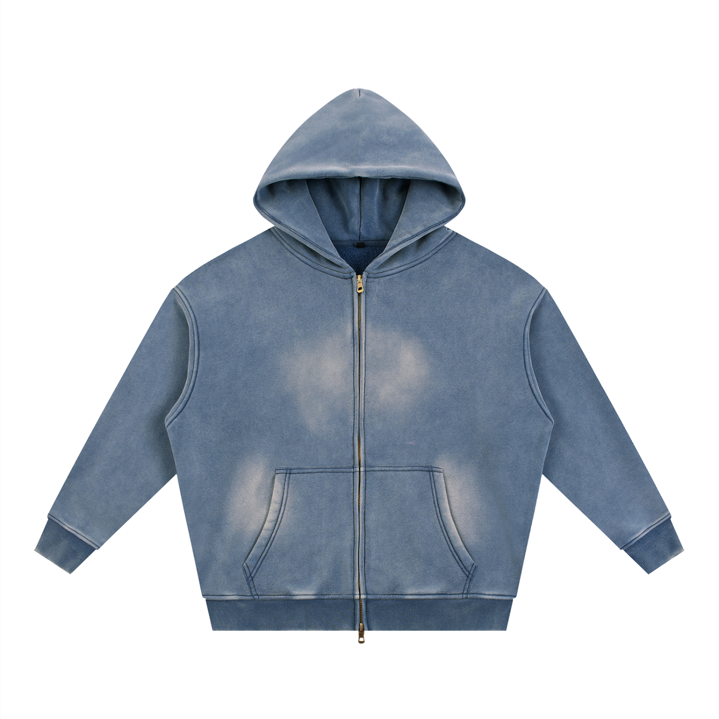 WASTELAND WARRIOR 15 | Dark Sci-Fi Two-Way Zip Boxy Fleece Hoodie