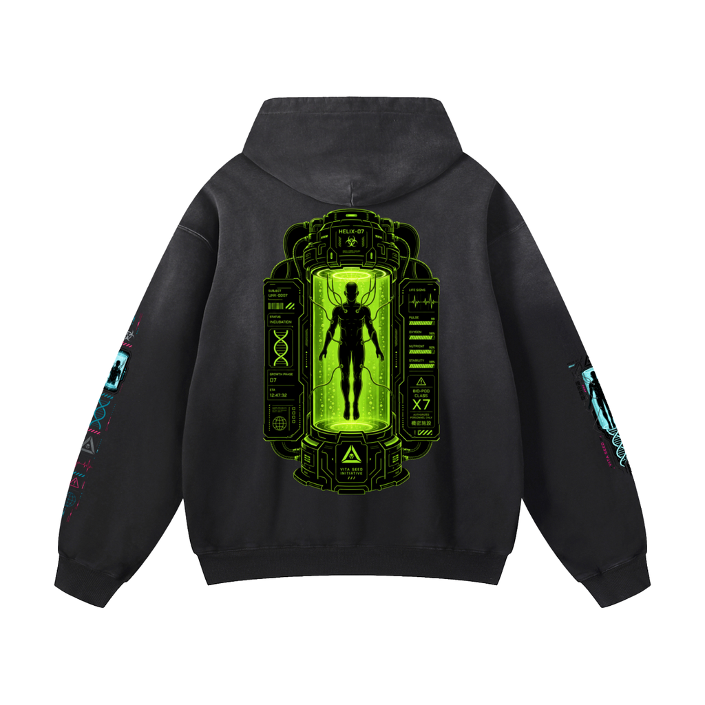 HUMAN FARM Heavyweight Sunfade Oversized Hoodie