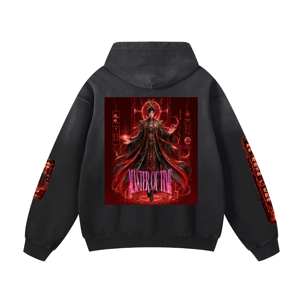 MASTER OF TIME Heavyweight Sunfade Oversized Hoodie
