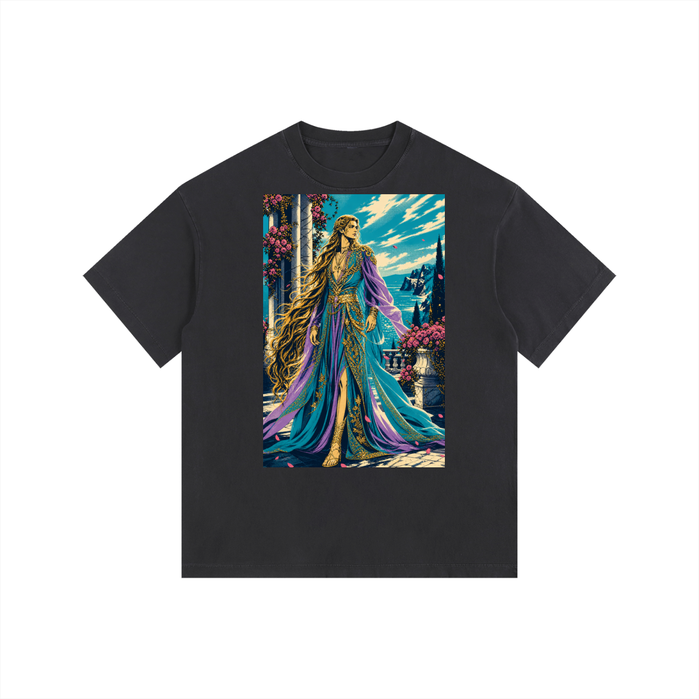 Princess02 Vintage Washed Oversized Cotton T-Shirt