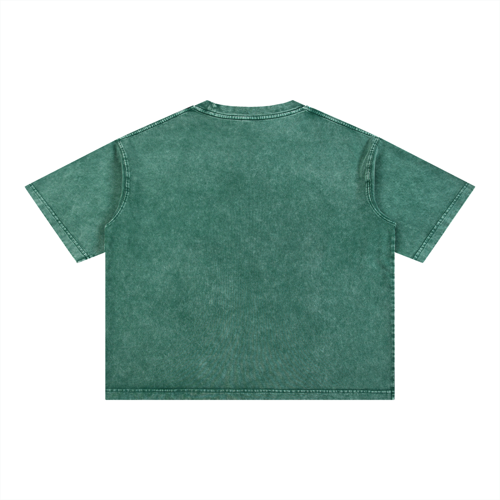 Mentally Checked Out | Funny Cat Boxy Washed T-Shirt