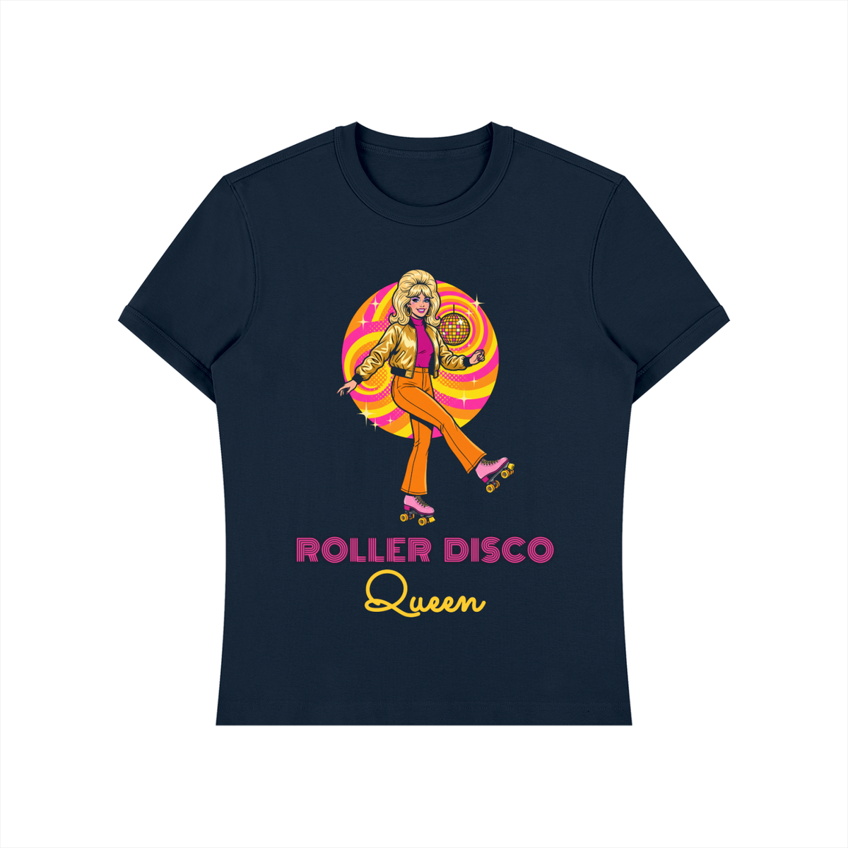 Roller Disco Queen Shirt, Retro 70s Roller Skate Tee, Groovy Disco Skating Gift