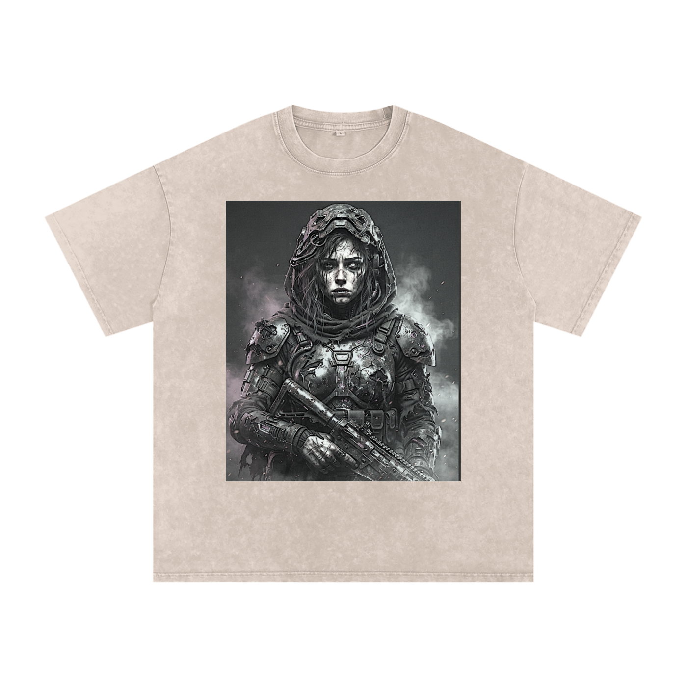 Snow Washed Oversized Cotton T-Shirt