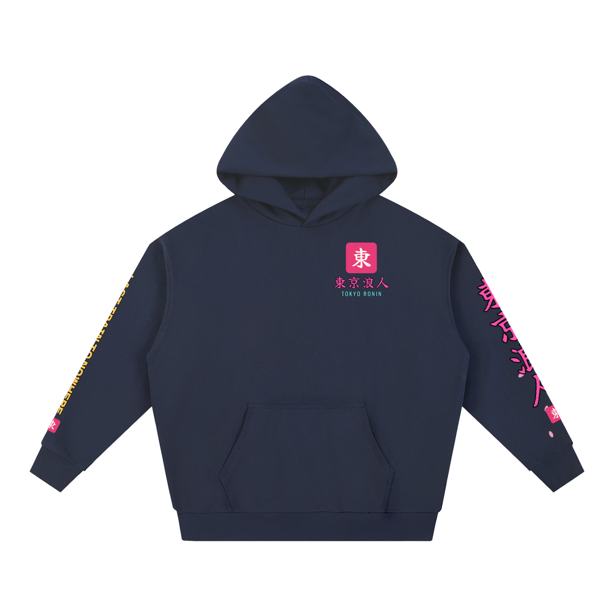 Tokyo Ronin Hoodie | Synthwave Female Samurai Japanese Graphic Hoodie, Back & Sleeve Print