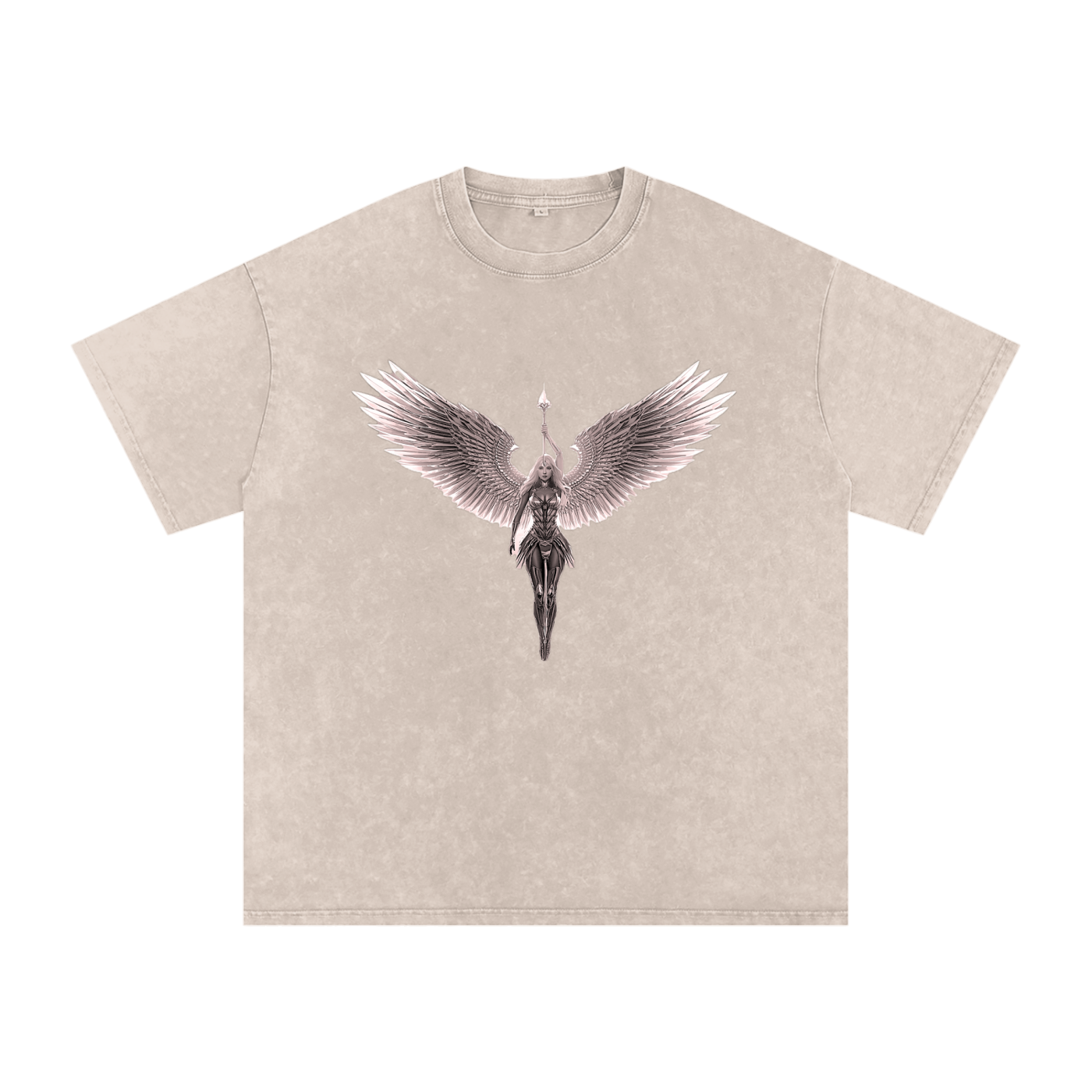 Snow Washed Oversized Cotton T-Shirt