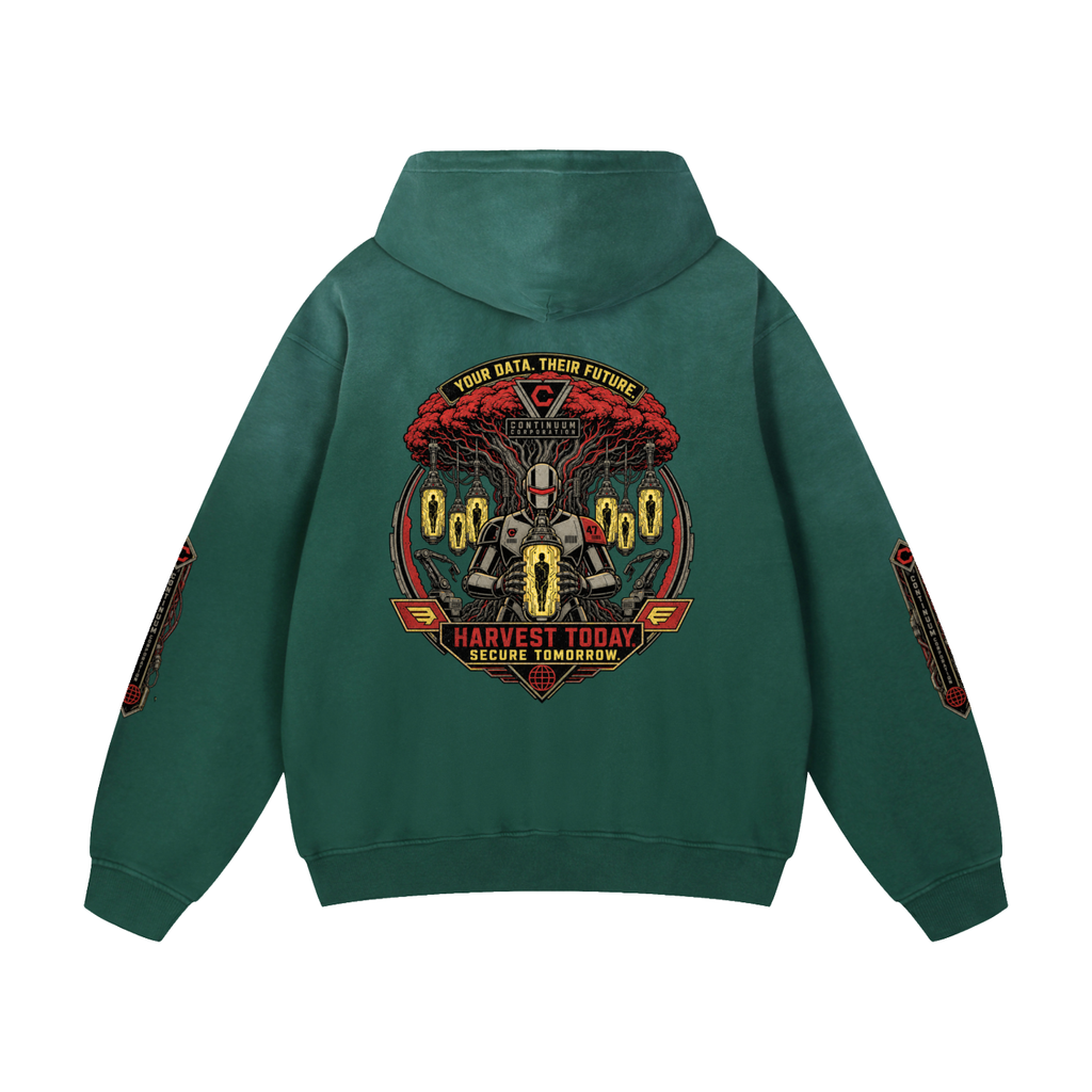HUMAN DATA Heavyweight Sunfade Oversized Hoodie