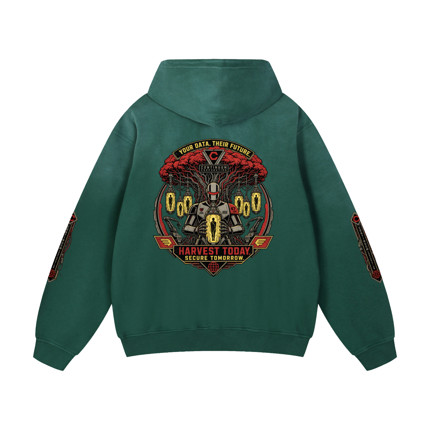 HUMAN DATA Heavyweight Sunfade Oversized Hoodie