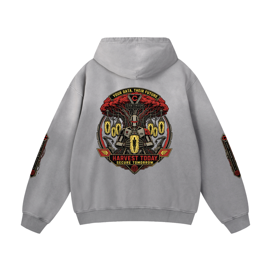 HUMAN DATA Heavyweight Sunfade Oversized Hoodie
