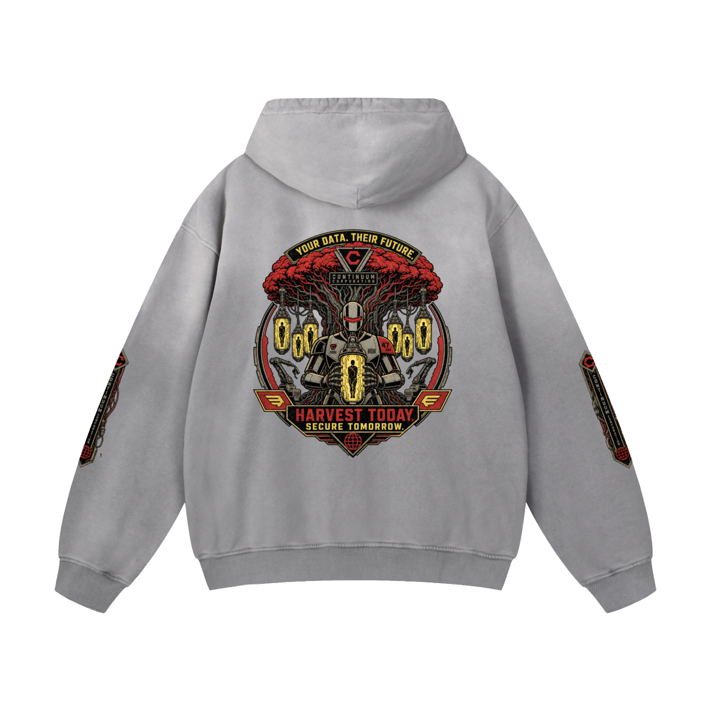 HUMAN DATA Heavyweight Sunfade Oversized Hoodie