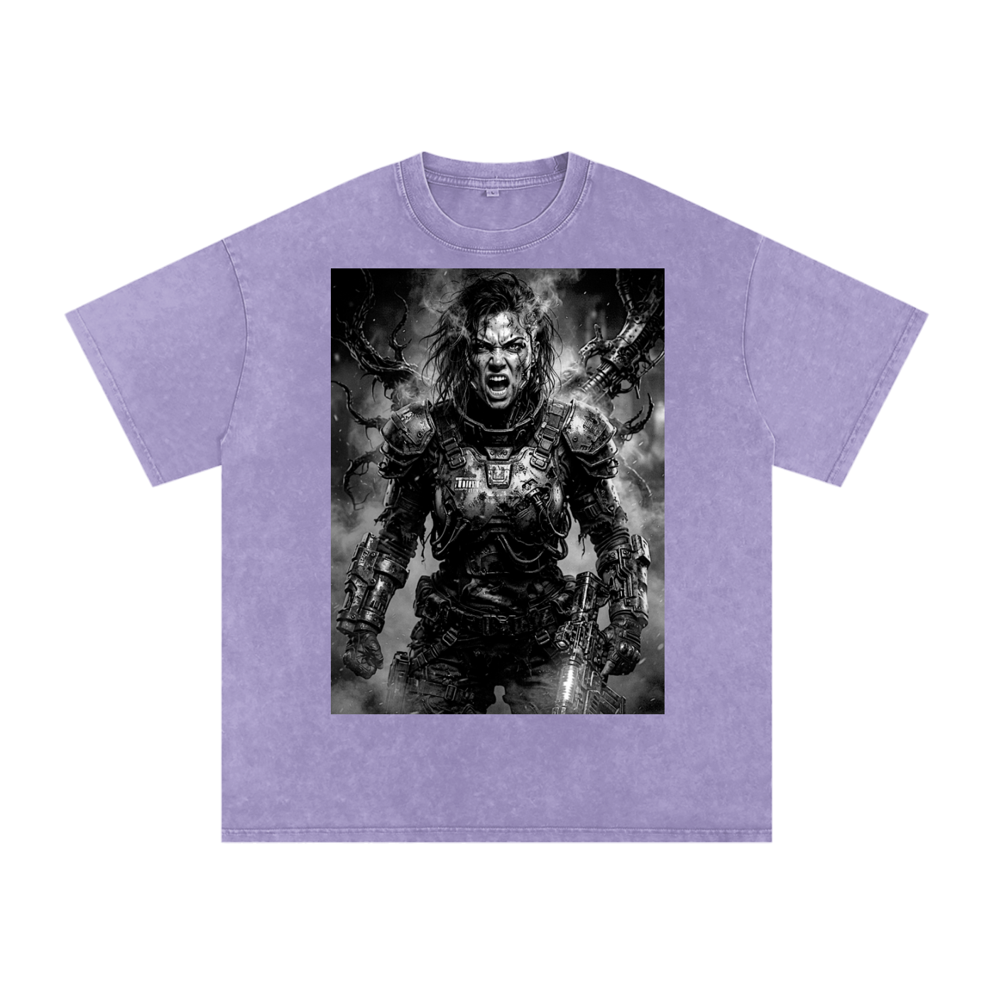 Snow Washed Oversized Cotton T-Shirt