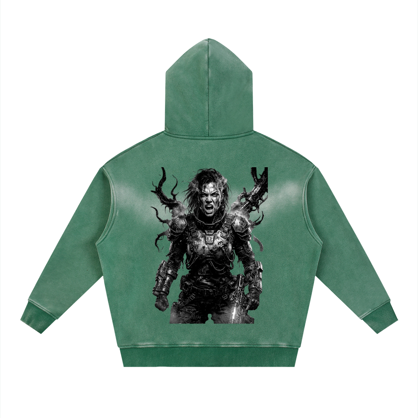 Sunfade Two-way Zipper Boxy Fleece Hoodie