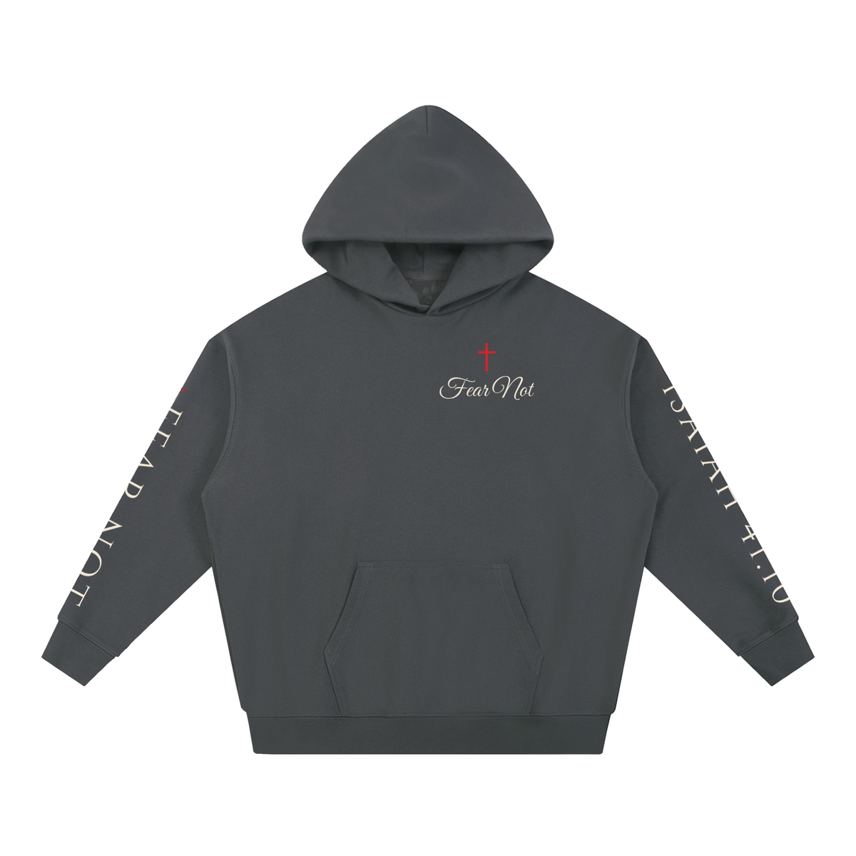 FEAR NOT Isaiah 41:10 Hoodie | Bold Rose Christian Sweatshirt, Vintage Faith Statement Hoodie, Bible Verse Gift