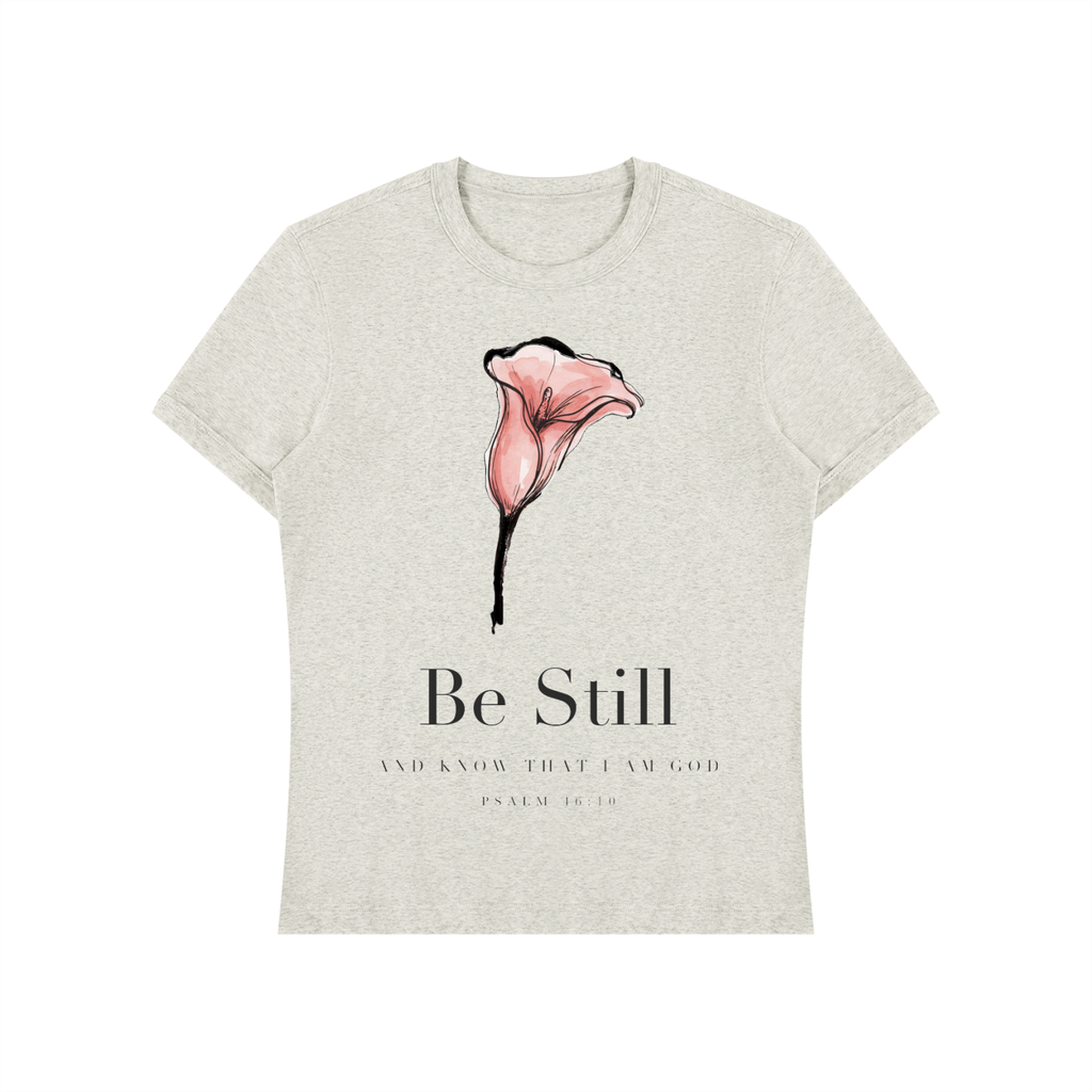 Be Still and Know That I Am God Shirt | Minimalist Calla Lily Christian Tee, Psalm 46:10 Faith Gift