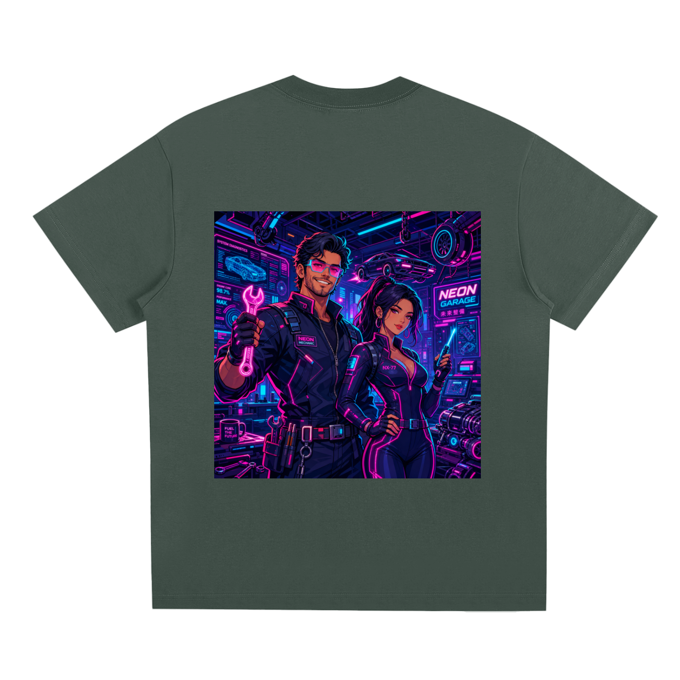 FUTURE MECHANIC | Sci-Fi Quick-Dry Cooling Tee