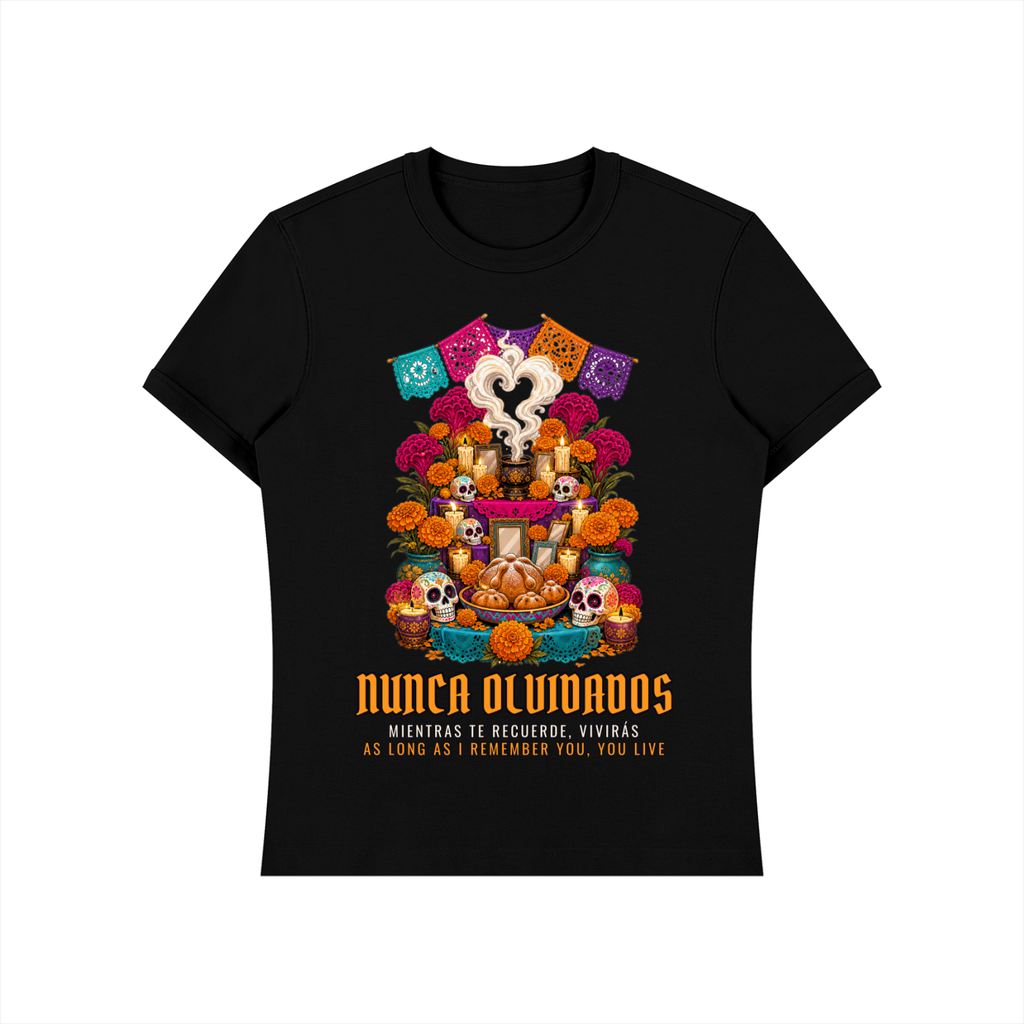 Nunca Olvidados T-Shirt | Ofrenda Altar Día de los Muertos Graphic Tee