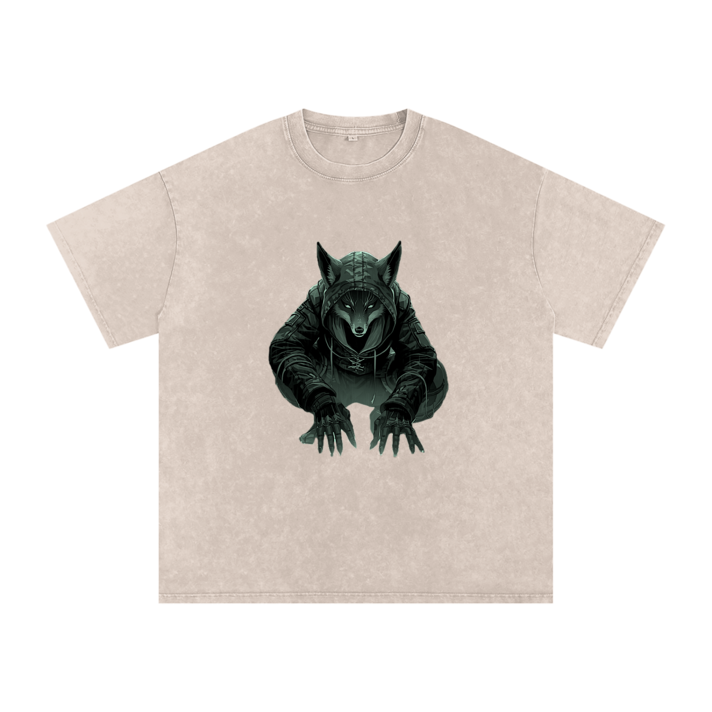 Snow Washed Oversized Cotton T-Shirt