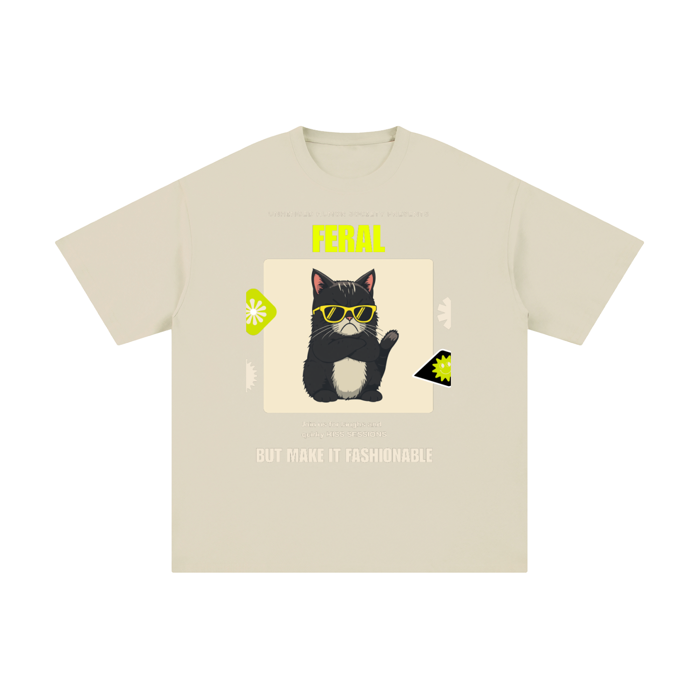 Feral Unhinged Humor Society | Funny Cat T-Shirt