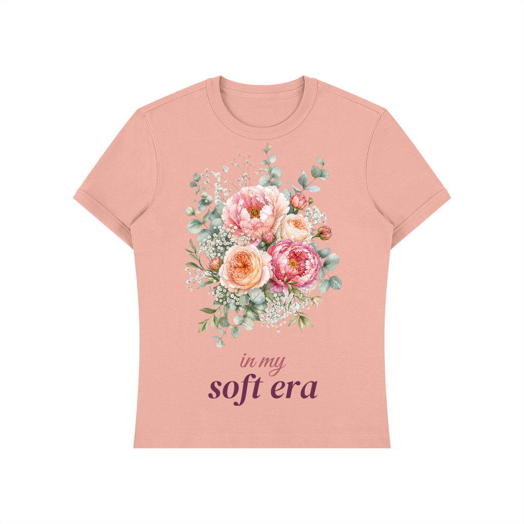 In My Soft Era Shirt | Peony Floral Watercolor Graphic Tee for Women