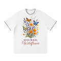 Stay Wild Wildflower Shirt | Relaxed Regular Fit Lavender Poppy Butterfly Watercolor Tee for Women, Sizes S-3XL