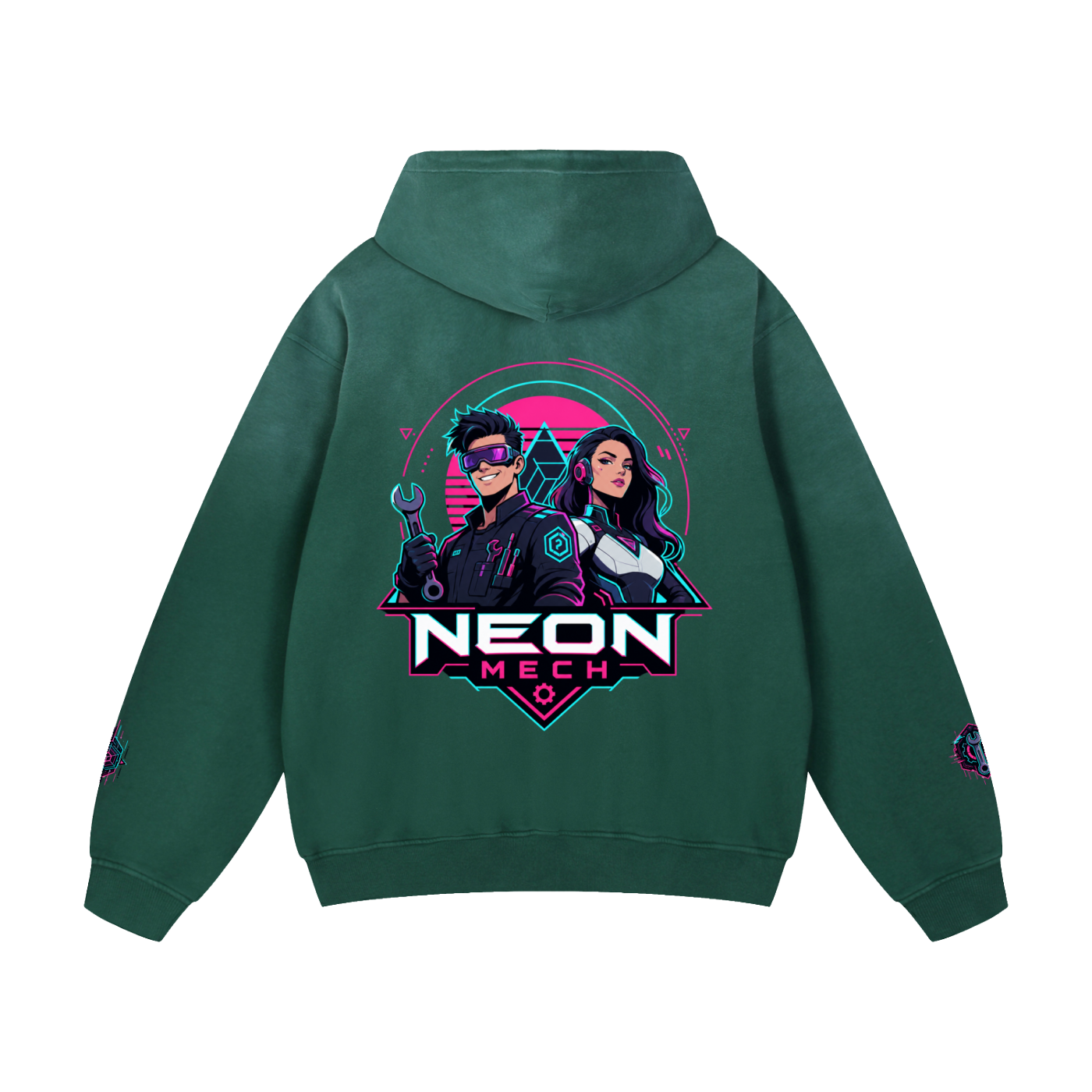NEON MECHANIC Heavyweight Sunfade Oversized Hoodie