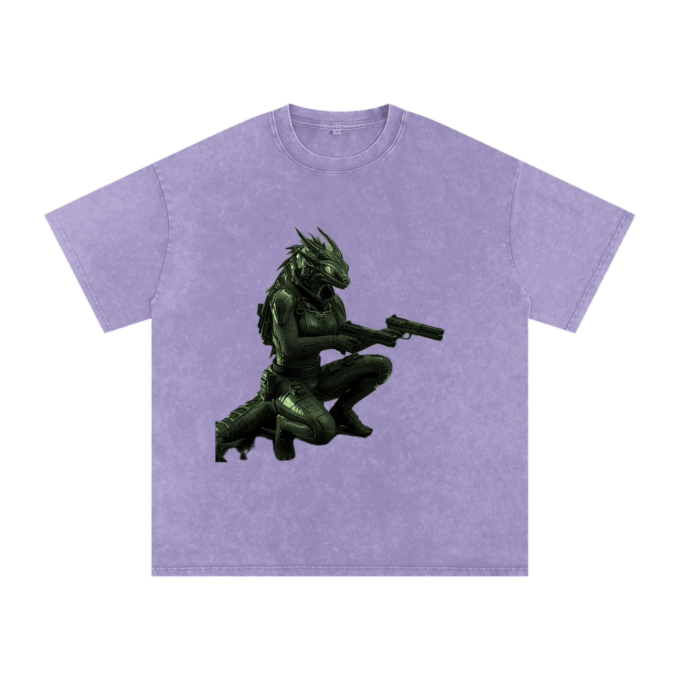 Snow Washed Oversized Cotton T-Shirt