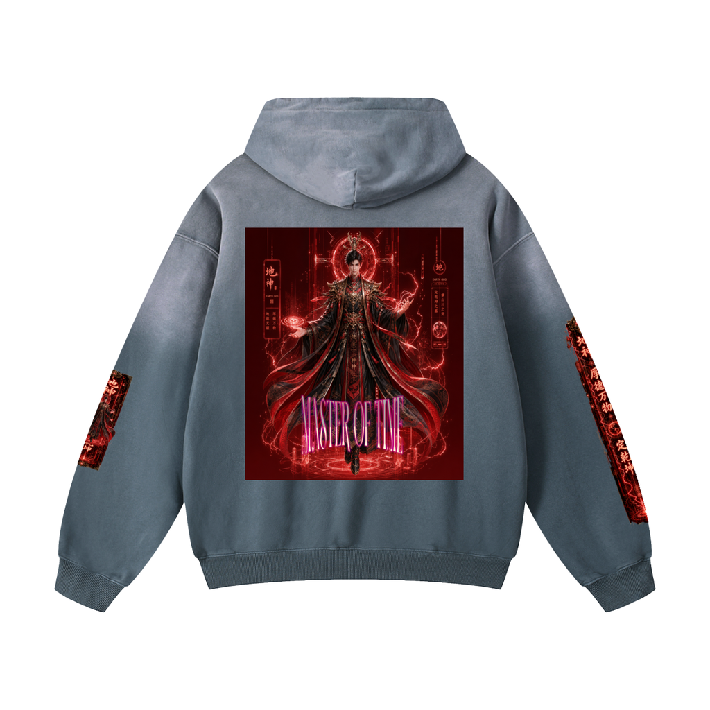 MASTER OF TIME Heavyweight Sunfade Oversized Hoodie