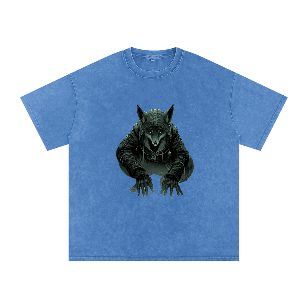 Snow Washed Oversized Cotton T-Shirt