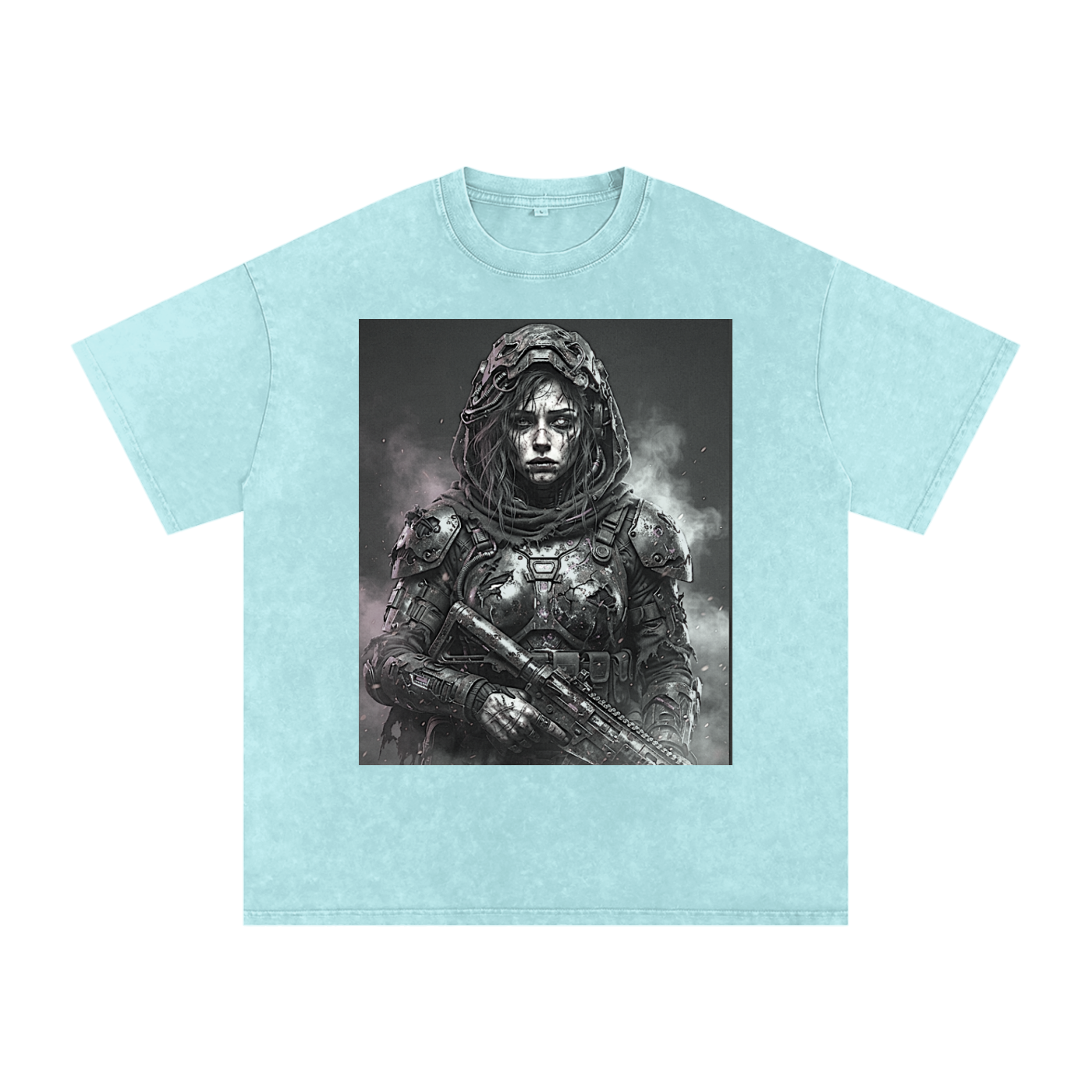 Snow Washed Oversized Cotton T-Shirt