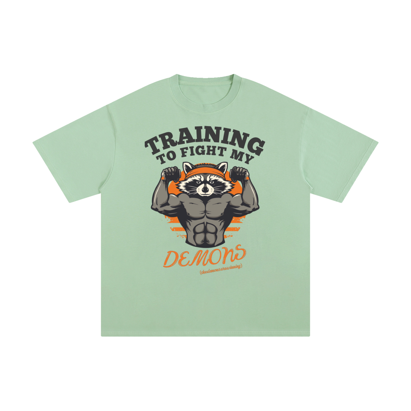Training to Fight My Demons | Raccoon Gym T-Shirt