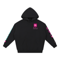 Kitsune Ronin Hoodie | Fox Mask Female Samurai Japanese Graphic Hoodie, Back & Sleeve Print