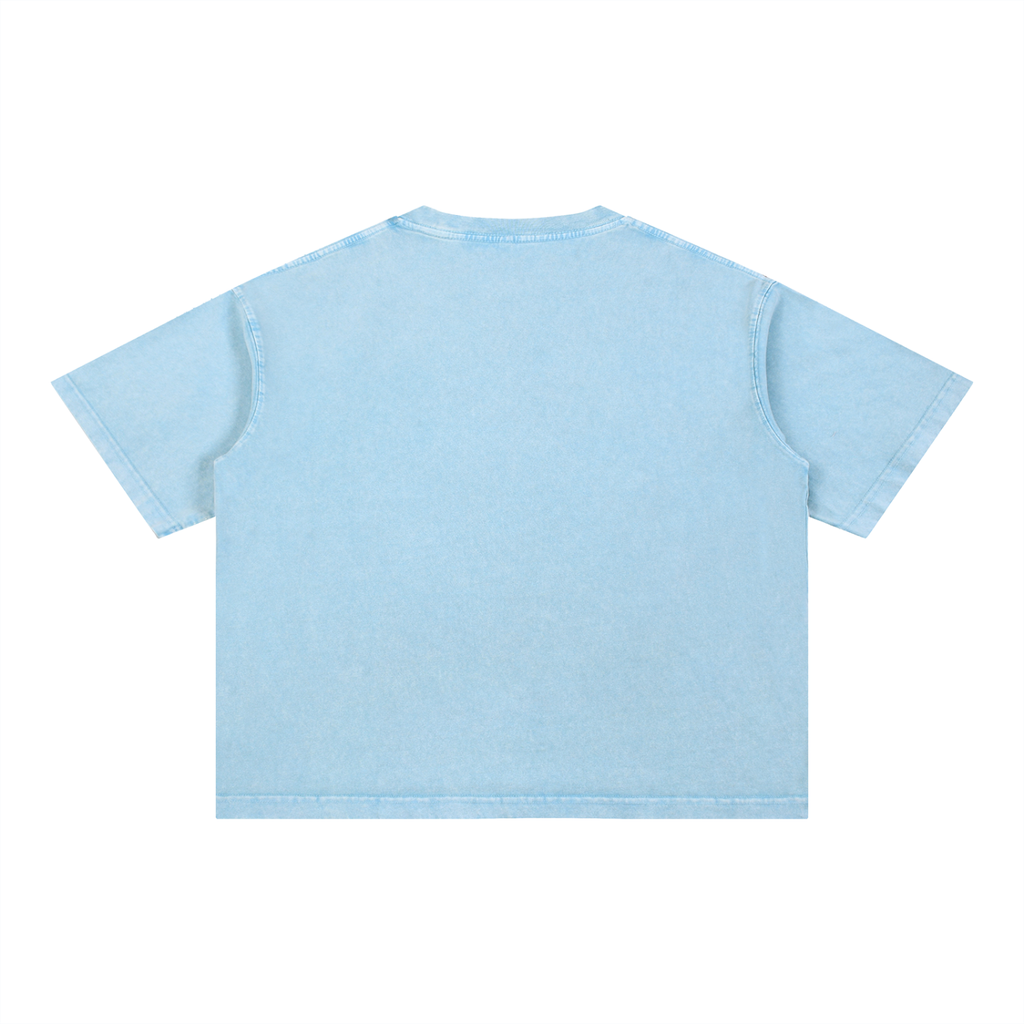 Mentally Checked Out | Funny Cat Boxy Washed T-Shirt
