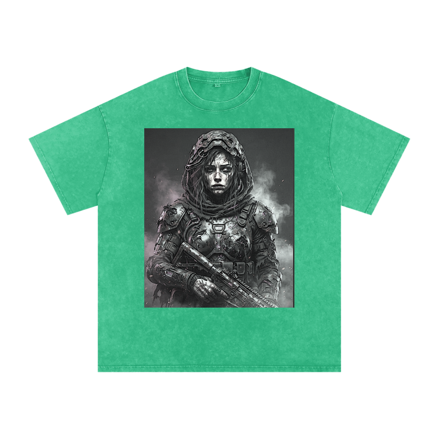 Snow Washed Oversized Cotton T-Shirt