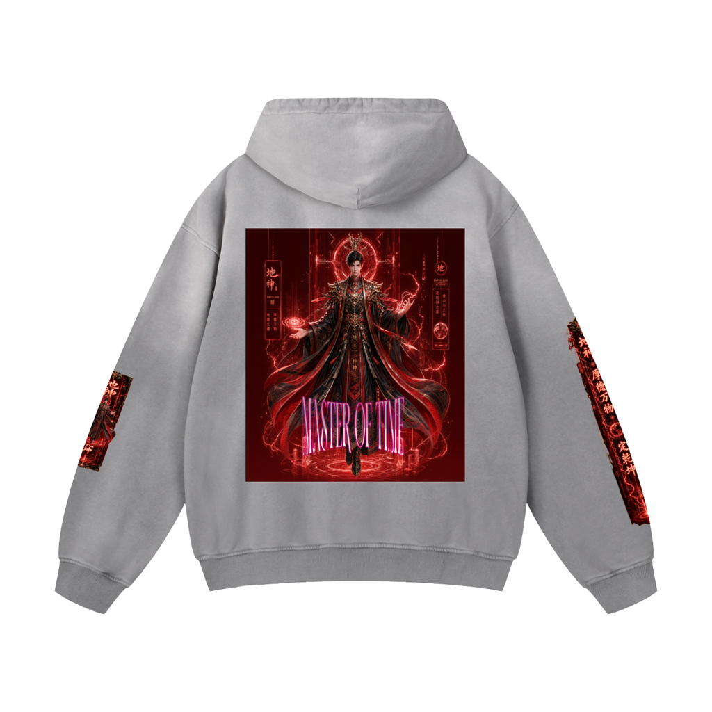 MASTER OF TIME Heavyweight Sunfade Oversized Hoodie