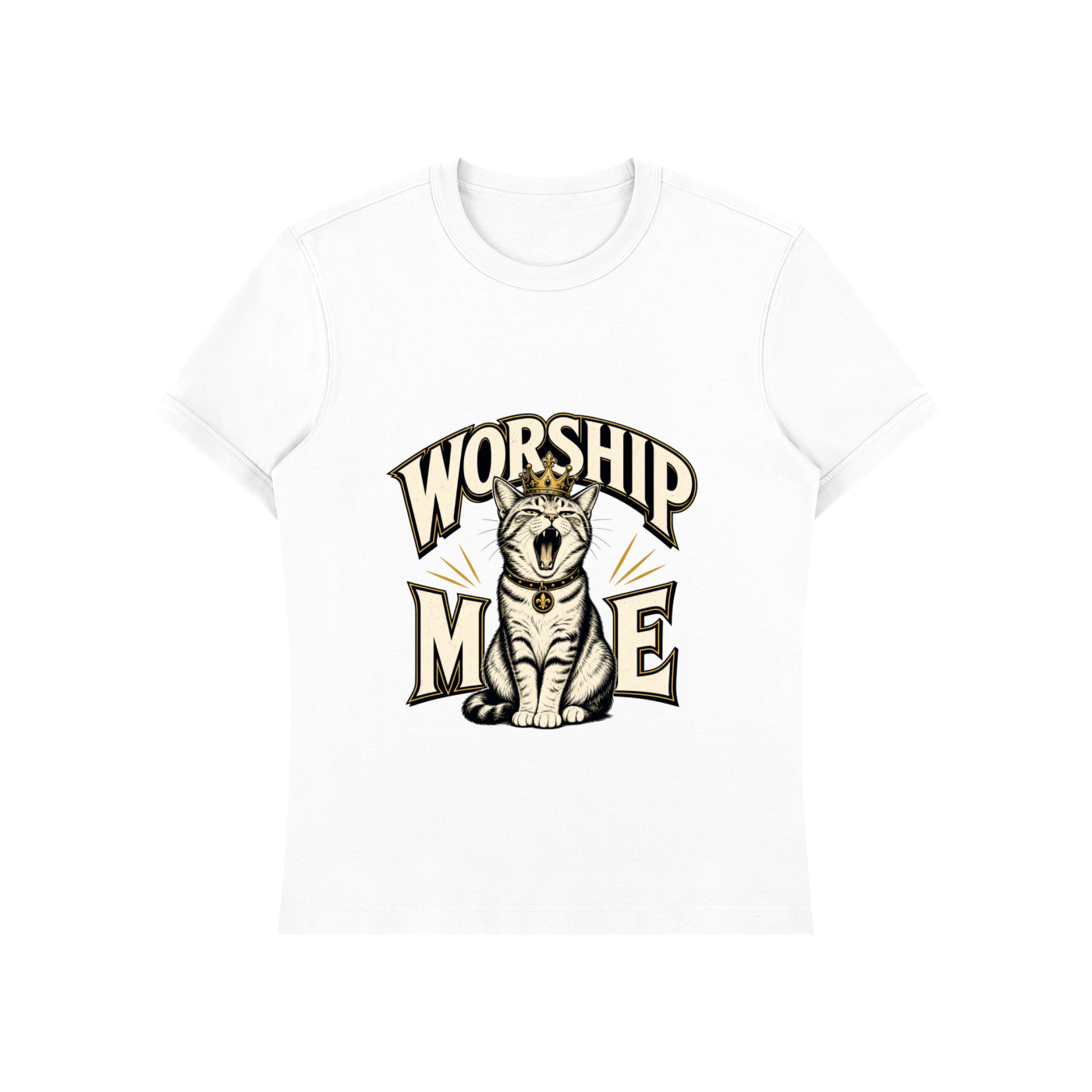 worship me cat Unisex Heavyweight Slim Fit T-Shirt