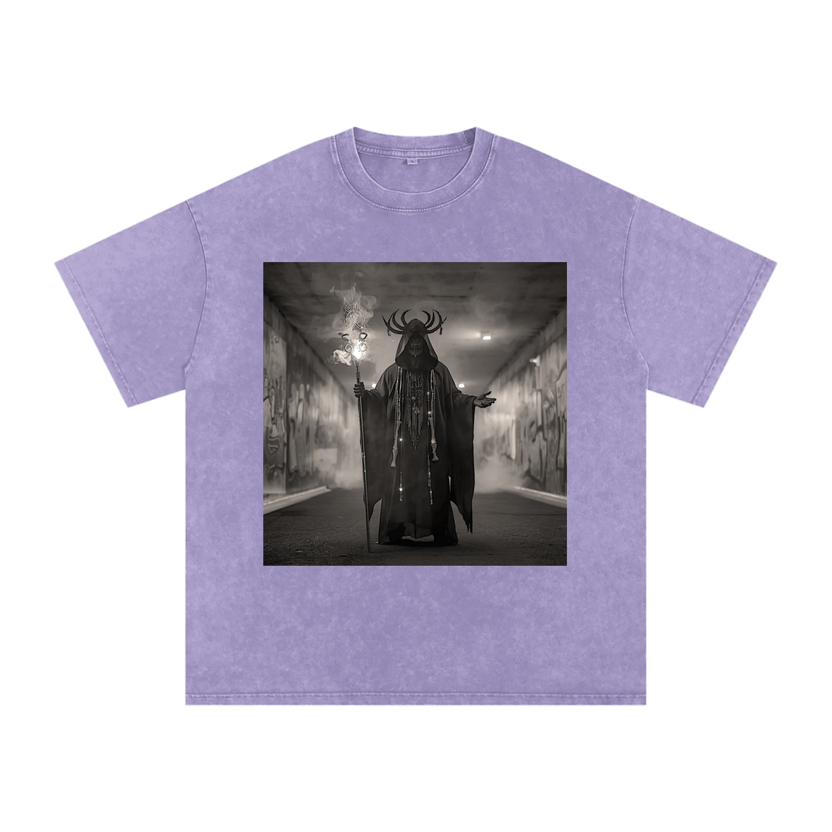 Snow Washed Oversized Cotton T-Shirt
