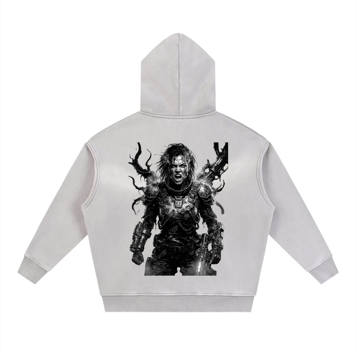 Sunfade Two-way Zipper Boxy Fleece Hoodie