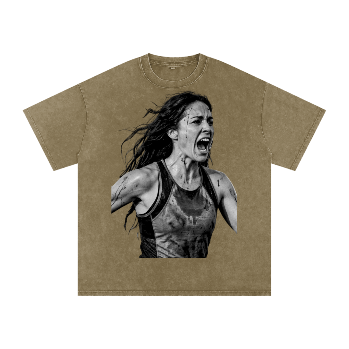 Snow Washed Oversized Cotton T-Shirt