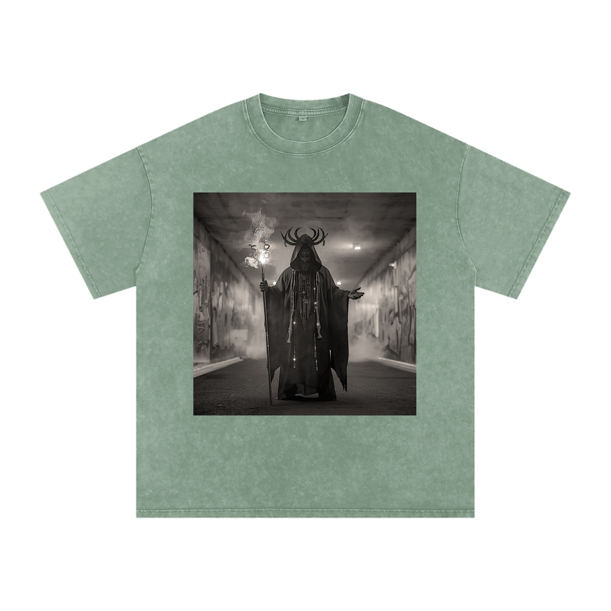 Snow Washed Oversized Cotton T-Shirt