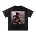 Snow Washed Oversized Cotton T-Shirt