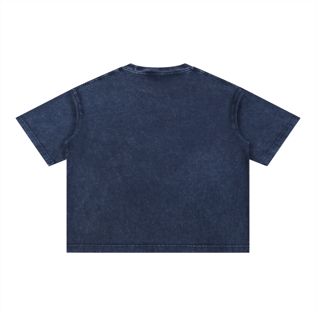 Mentally Checked Out | Funny Cat Boxy Washed T-Shirt