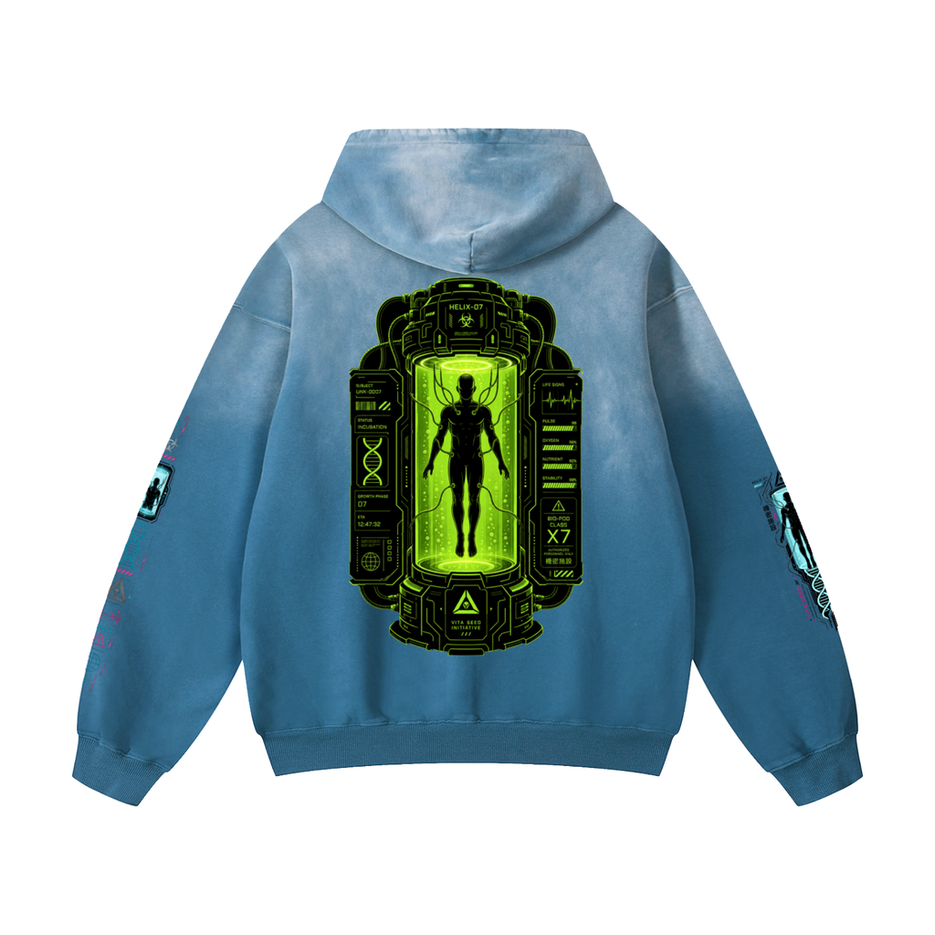 HUMAN FARM Heavyweight Sunfade Oversized Hoodie