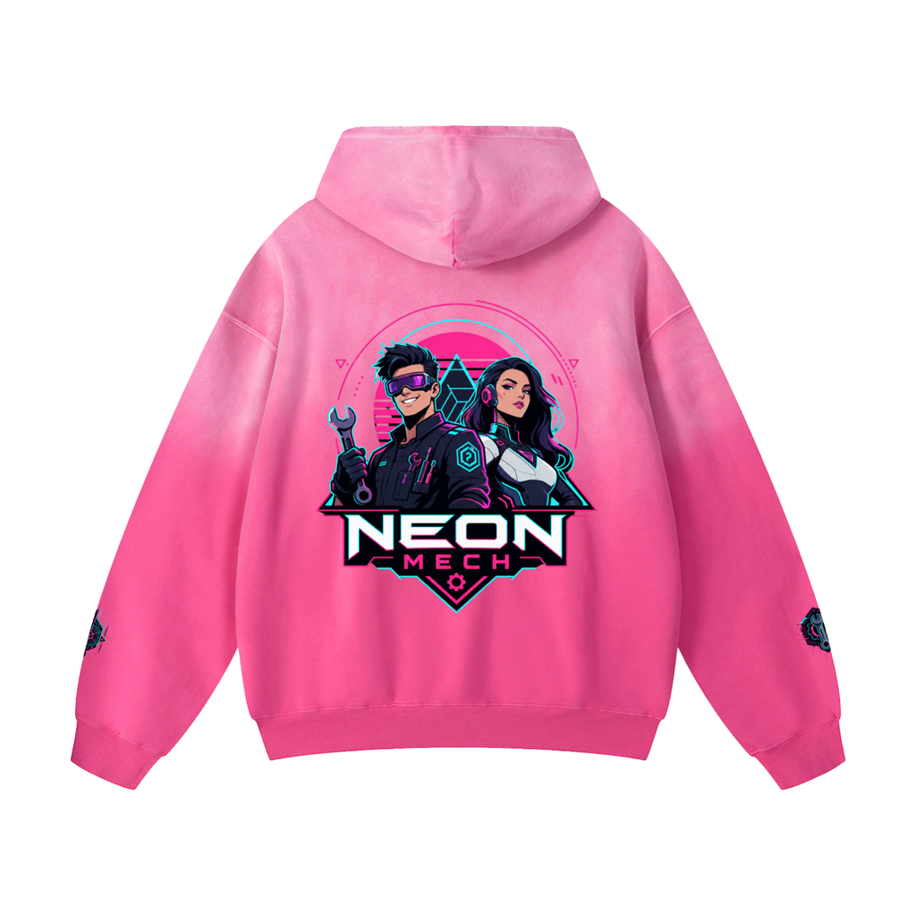 NEON MECHANIC Heavyweight Sunfade Oversized Hoodie